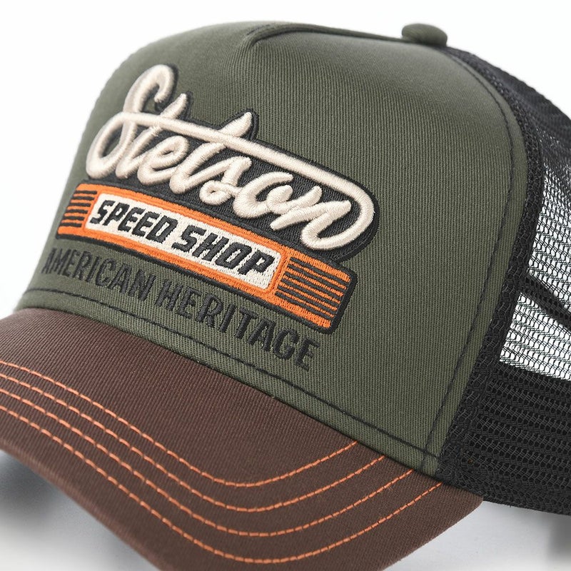 ステットソンのキャップ TRUCKER CAP SPEED SHOP（トラッカーキャップ スピードショップ） ST311EU オリーブ