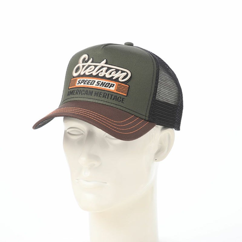 ステットソンのキャップ TRUCKER CAP SPEED SHOP（トラッカーキャップ スピードショップ） ST311EU オリーブ
