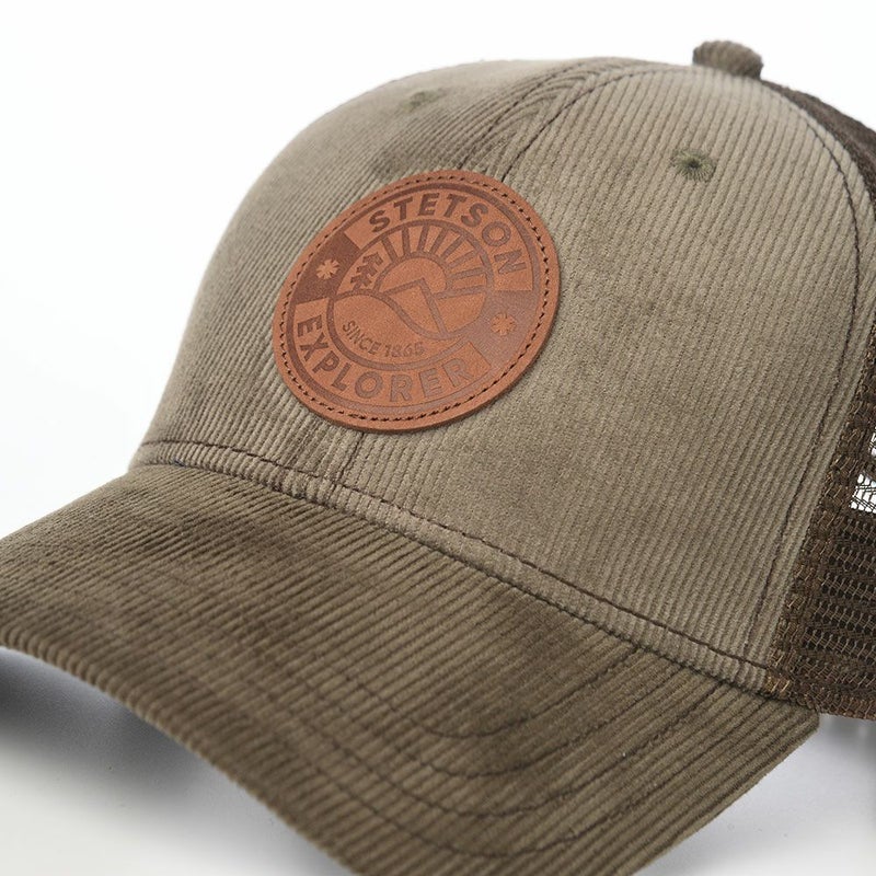 ステットソンのキャップ BASEBALL CAP LEATHER PATCH（ベースボールキャップ レザーパッチ） ST312EU ライトグリーン