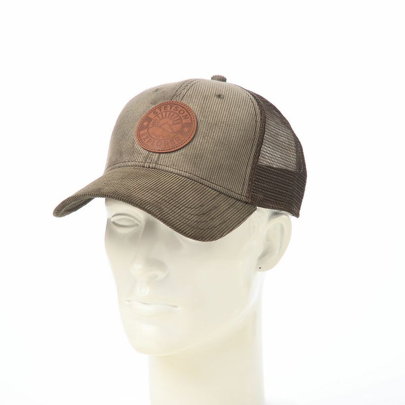 ステットソンのキャップ BASEBALL CAP LEATHER PATCH（ベースボールキャップ レザーパッチ） ST312EU ライトグリーン