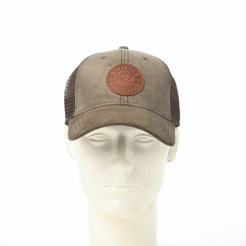 ステットソンのキャップ BASEBALL CAP LEATHER PATCH（ベースボールキャップ レザーパッチ） ST312EU ライトグリーン