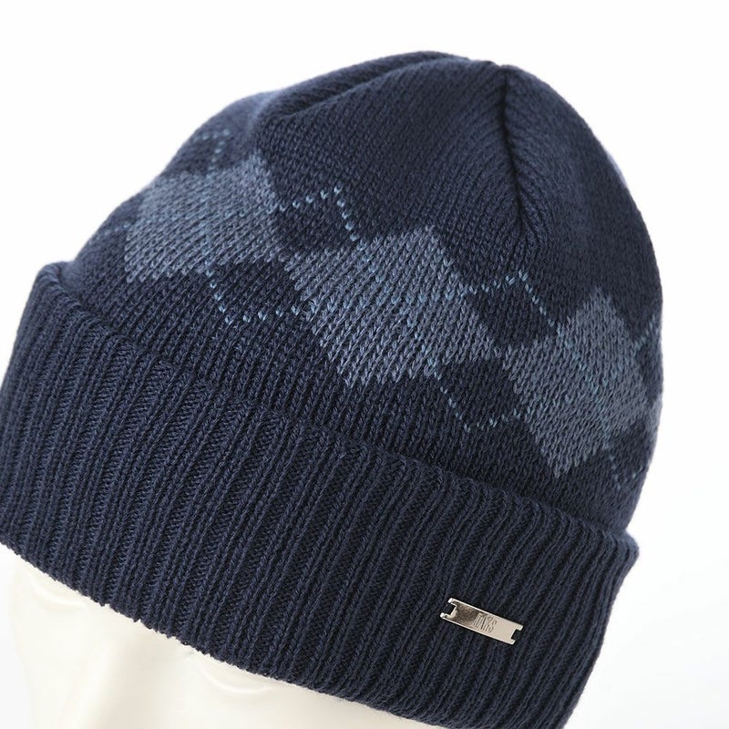 ダックスのニット帽 Knit Watch Argyle（ニットワッチ アーガイル） D2049 ネイビー