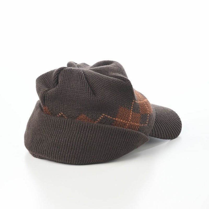 ダックスのニット帽 Knit Cap Argyle（ニットキャップ アーガイル） D2050 ブラウン