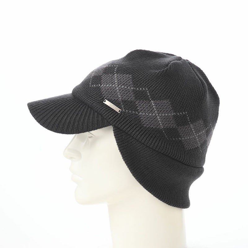 ダックスのニット帽 Knit Cap Argyle（ニットキャップ アーガイル） D2050 チャコール