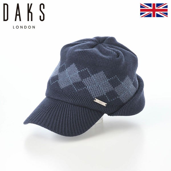 Knit Cap Argyle（ニットキャップ アーガイル） D2050 ネイビー