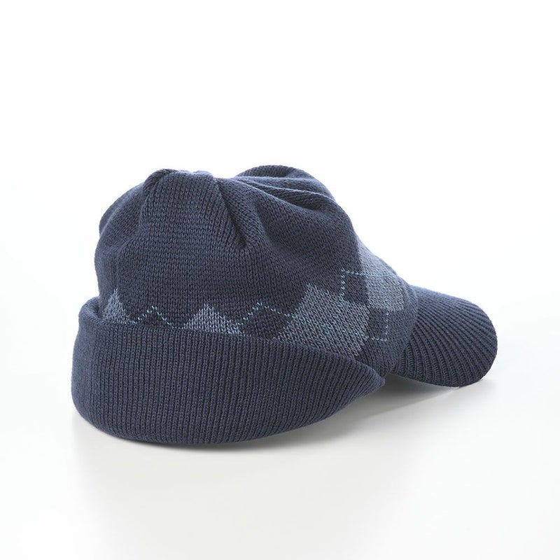 ダックスのニット帽 Knit Cap Argyle（ニットキャップ アーガイル） D2050 ネイビー