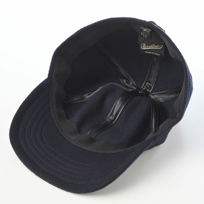 ボルサリーノのキャップ Baseball Cap Rock Cashmere（ベースボールキャップ ロック カシミア） B95006 ブルーネイビー