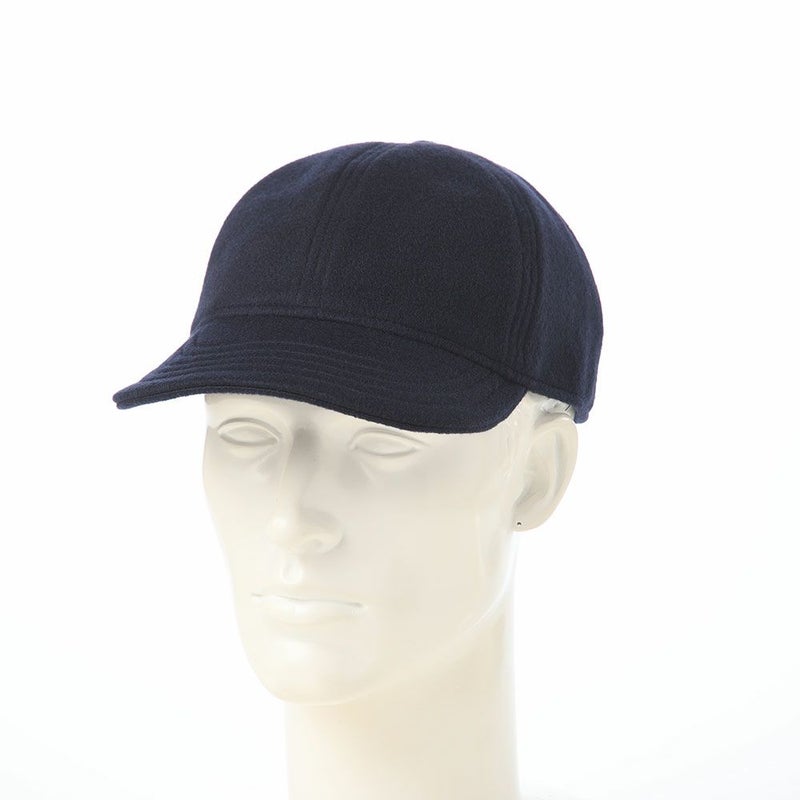 ボルサリーノのキャップ Baseball Cap Rock Cashmere（ベースボールキャップ ロック カシミア） B95006 ブルーネイビー