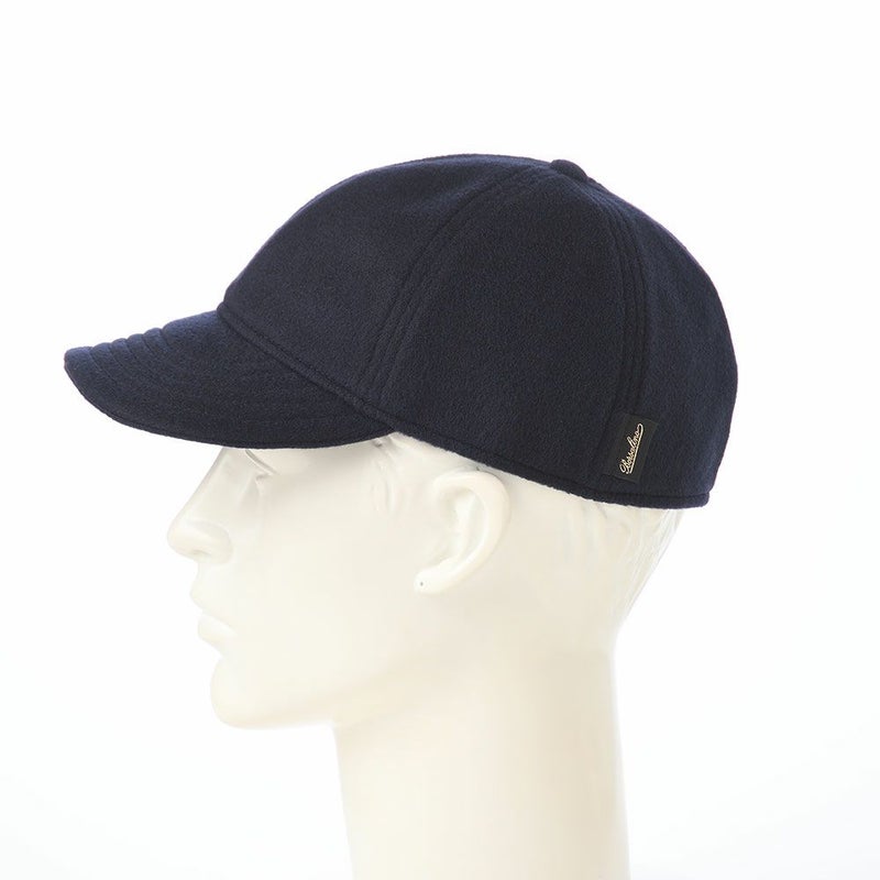 ボルサリーノのキャップ Baseball Cap Rock Cashmere（ベースボールキャップ ロック カシミア） B95006 ブルーネイビー