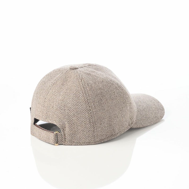 ボルサリーノのキャップ Baseball Cap Hiker RS Herringbone（ベースボールキャップ ハイカー RS ヘリンボーン） B95174 ベージュ