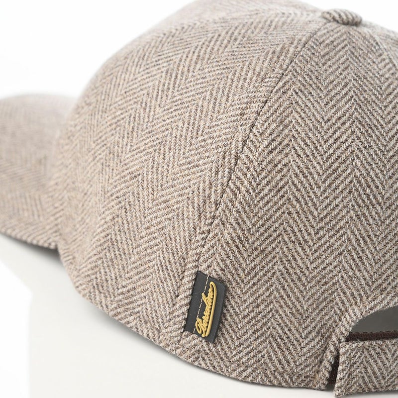 ボルサリーノのキャップ Baseball Cap Hiker RS Herringbone（ベースボールキャップ ハイカー RS ヘリンボーン） B95174 ベージュ