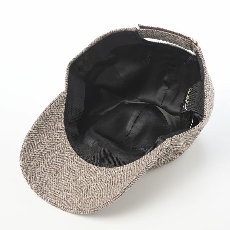 ボルサリーノのキャップ Baseball Cap Hiker RS Herringbone（ベースボールキャップ ハイカー RS ヘリンボーン） B95174 ベージュ