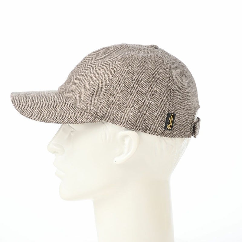 ボルサリーノのキャップ Baseball Cap Hiker RS Herringbone（ベースボールキャップ ハイカー RS ヘリンボーン） B95174 ベージュ