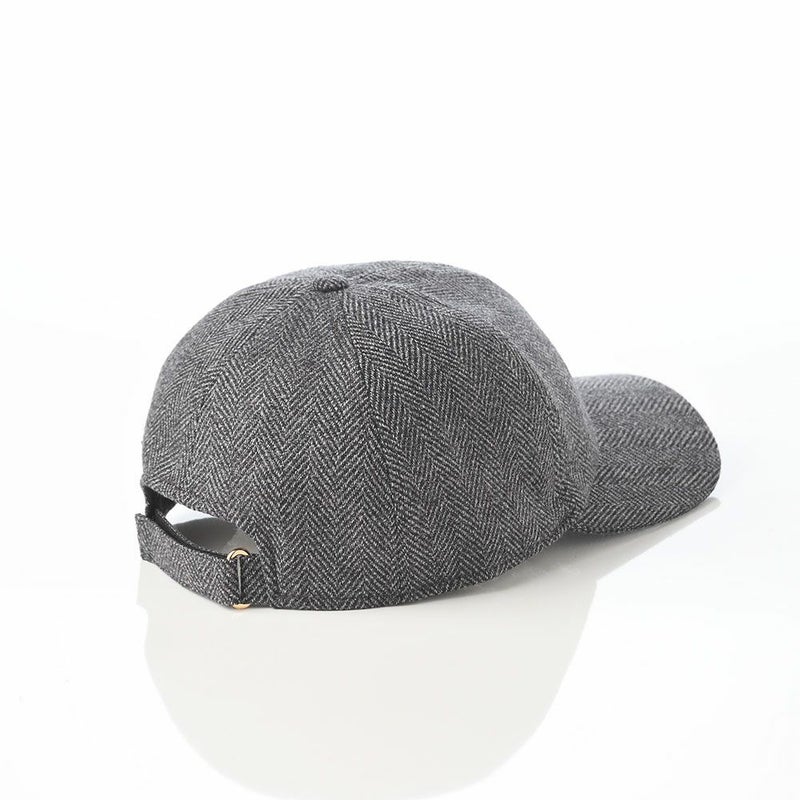 ボルサリーノのキャップ Baseball Cap Hiker RS Herringbone（ベースボールキャップ ハイカー RS ヘリンボーン） B95174 ブラック