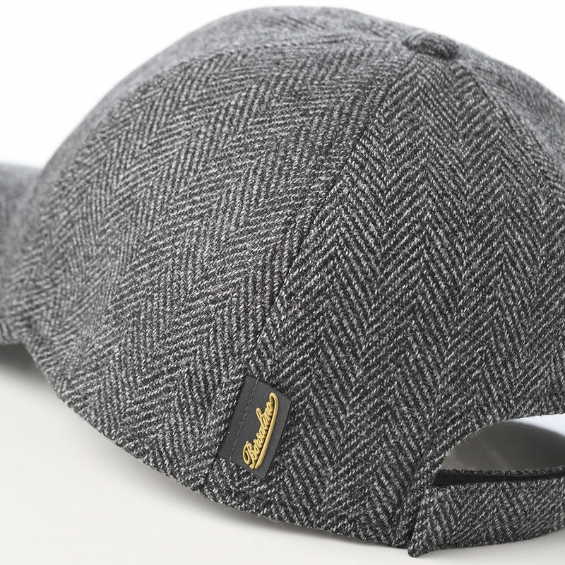 ボルサリーノのキャップ Baseball Cap Hiker RS Herringbone（ベースボールキャップ ハイカー RS ヘリンボーン） B95174 ブラック