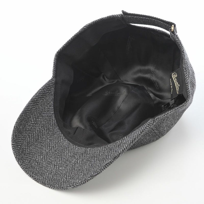 ボルサリーノのキャップ Baseball Cap Hiker RS Herringbone（ベースボールキャップ ハイカー RS ヘリンボーン） B95174 ブラック