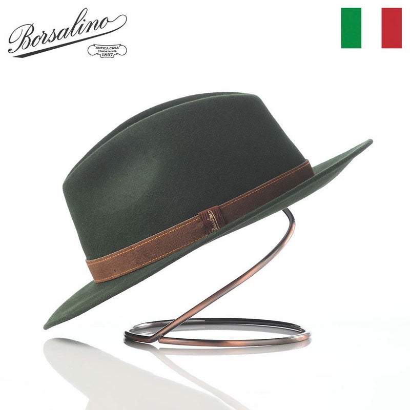 ボルサリーノのフェルトハット Country Leather Hatband（カントリー レザーハットバンド） 390060 パルーデ