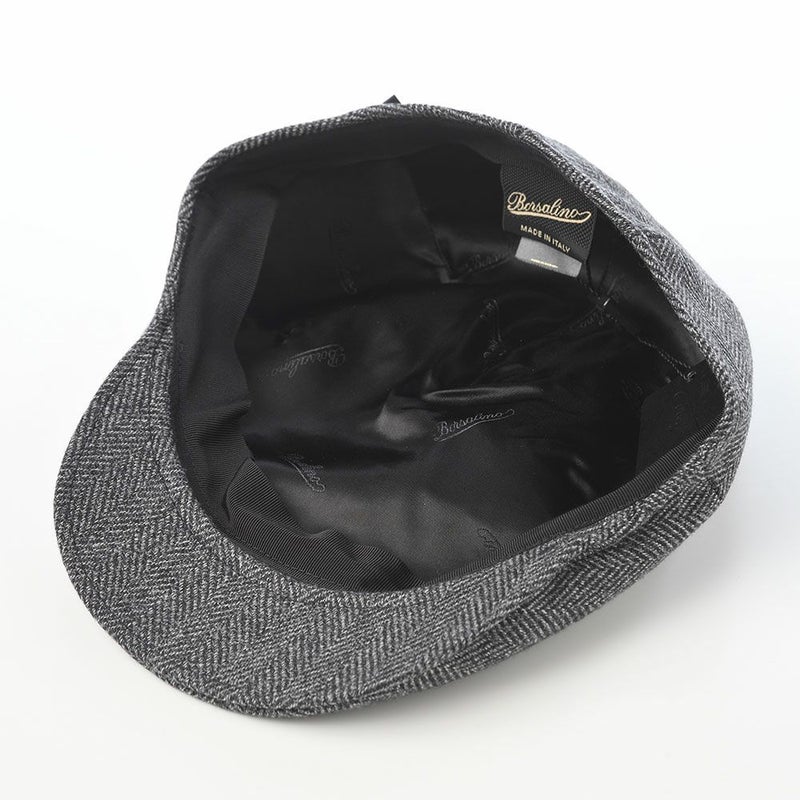 ボルサリーノのハンチング Hunting Parigi RS Herringbone（ハンチング パリギ RS ヘリンボーン） B12182 ブラック