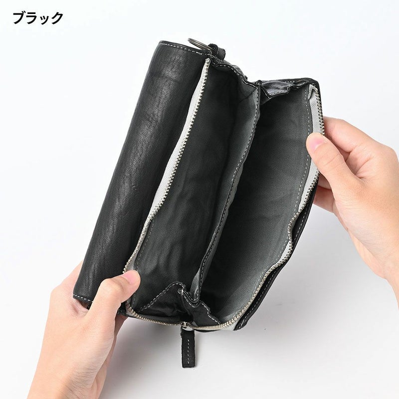 リアルマインドの長財布 FORO（フォロ） 馬革 製品染め 長財布 イエロー