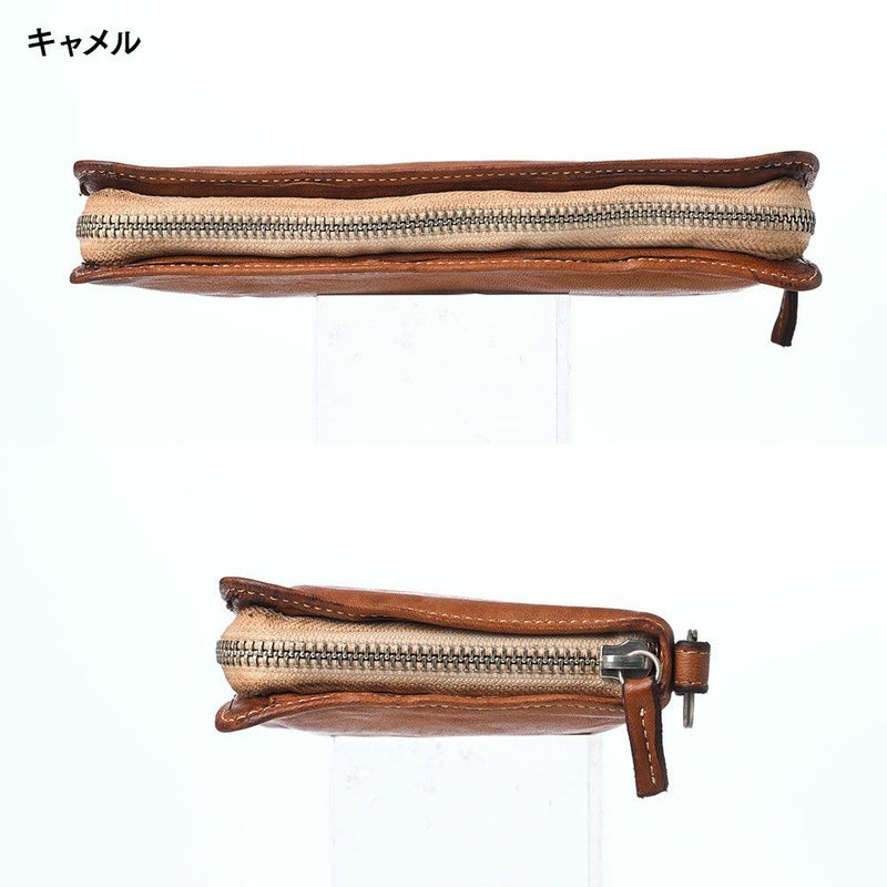 リアルマインドの長財布 FORO（フォロ） 馬革 製品染め ラウンドファスナー長財布 ブルー
