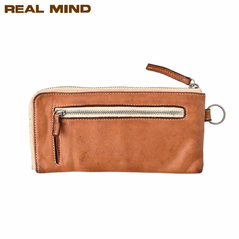 リアルマインドの長財布 FORO（フォロ） 馬革 製品染め L字ファスナー長財布 キャメル