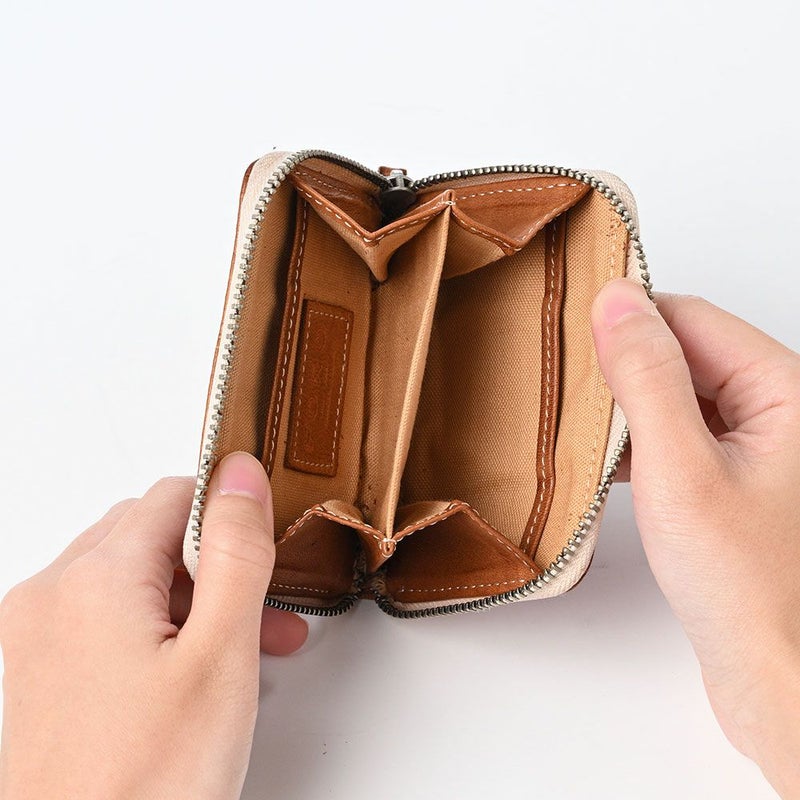 リアルマインドの小銭入れ FORO（フォロ） 馬革 製品染め カード＆小銭入れ キャメル