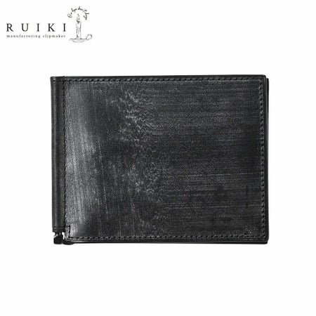 ルイキのマネークリップ ブライドルレザー マネークリップ ブラック