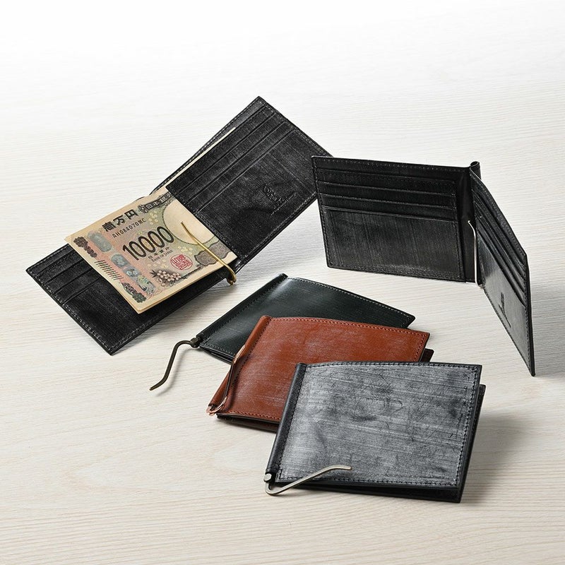 ルイキのマネークリップ ブライドルレザー マネークリップ ブラック