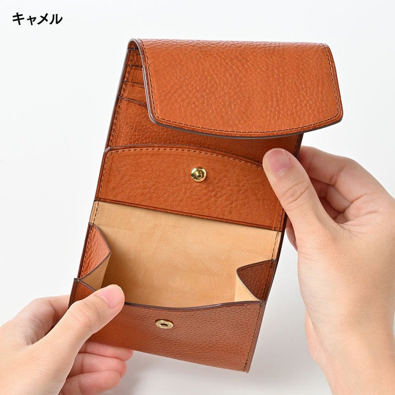 ルイキの三つ折り財布 tanto 三つ折り財布 キャメル