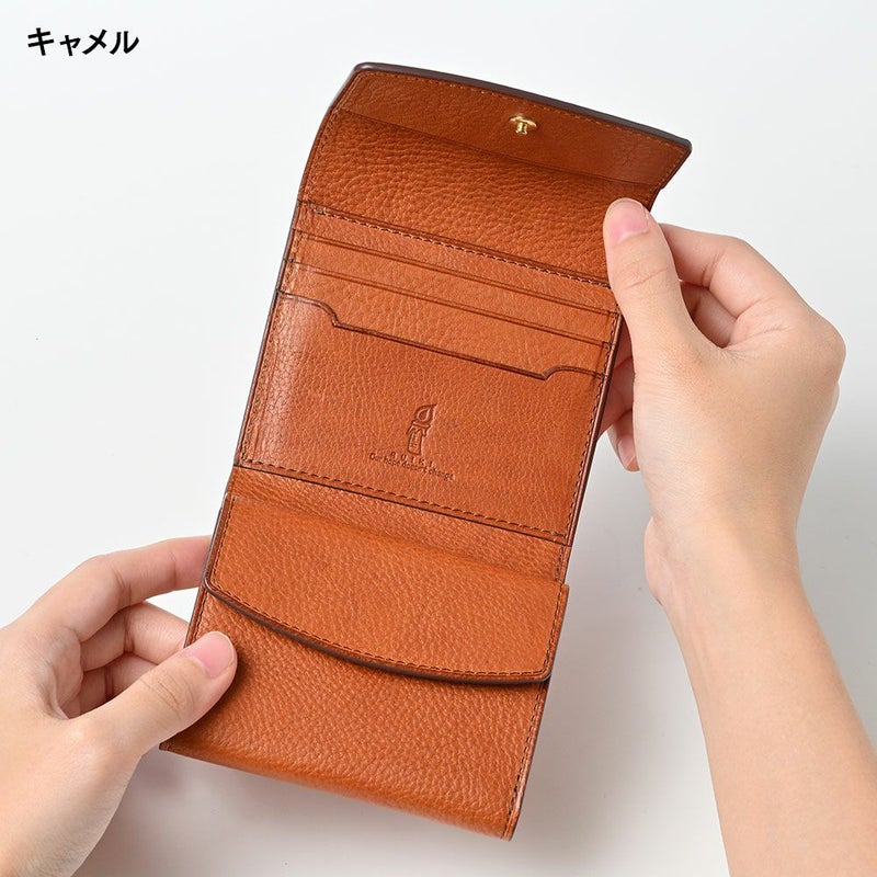ルイキの三つ折り財布 tanto 三つ折り財布 ブルーネイビー