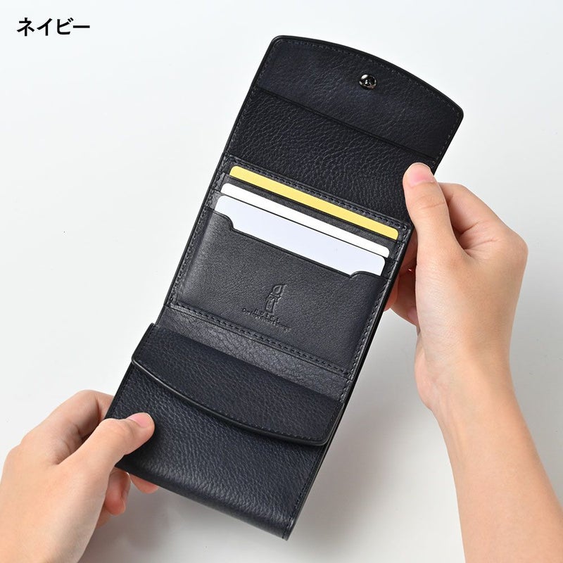 ルイキの三つ折り財布 tanto 三つ折り財布 ブルーネイビー