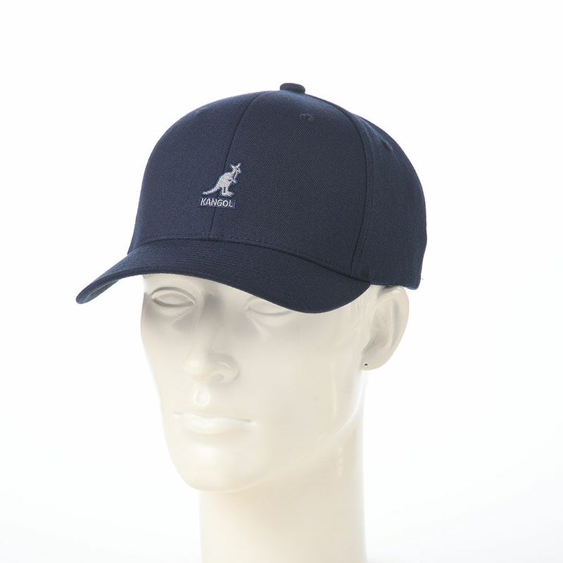 カンゴールのキャップ WOOL FLEXFIT BASEBALL（ウール フレックスフィット ベースボール） ダークブルー
