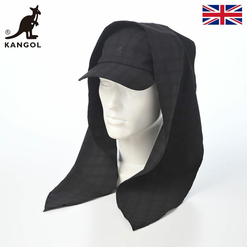カンゴールのキャップ SEERSUCKER DRAPE 5-PANEL（シアサッカー ドレープ 5パネル） ブラック
