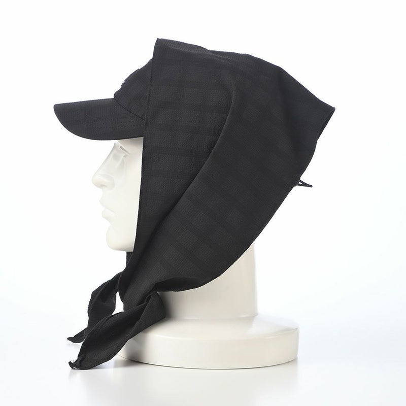 カンゴールのキャップ SEERSUCKER DRAPE 5-PANEL（シアサッカー ドレープ 5パネル） ブラック