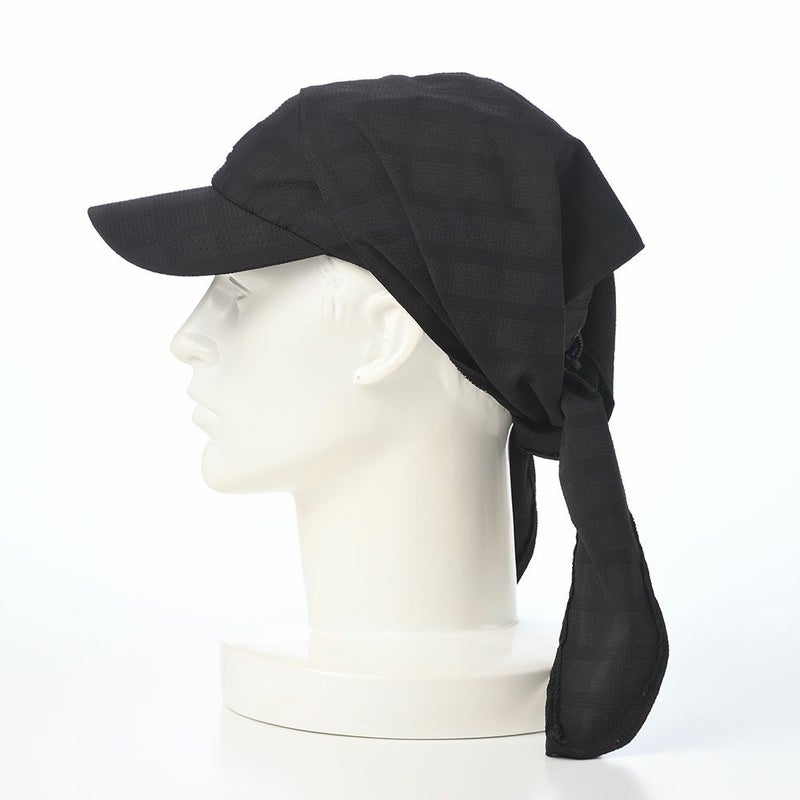 カンゴールのキャップ SEERSUCKER DRAPE 5-PANEL（シアサッカー ドレープ 5パネル） ブラック