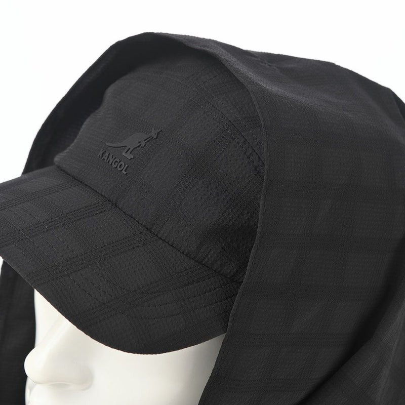 カンゴールのキャップ SEERSUCKER DRAPE 5-PANEL（シアサッカー ドレープ 5パネル） ブラック
