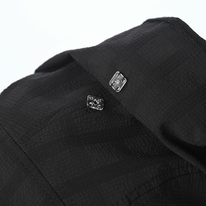カンゴールのキャップ SEERSUCKER DRAPE 5-PANEL（シアサッカー ドレープ 5パネル） ブラック