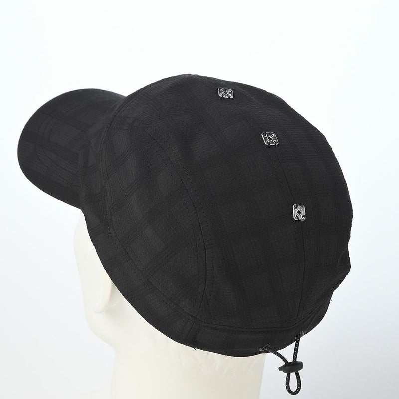 カンゴールのキャップ SEERSUCKER DRAPE 5-PANEL（シアサッカー ドレープ 5パネル） ブラック