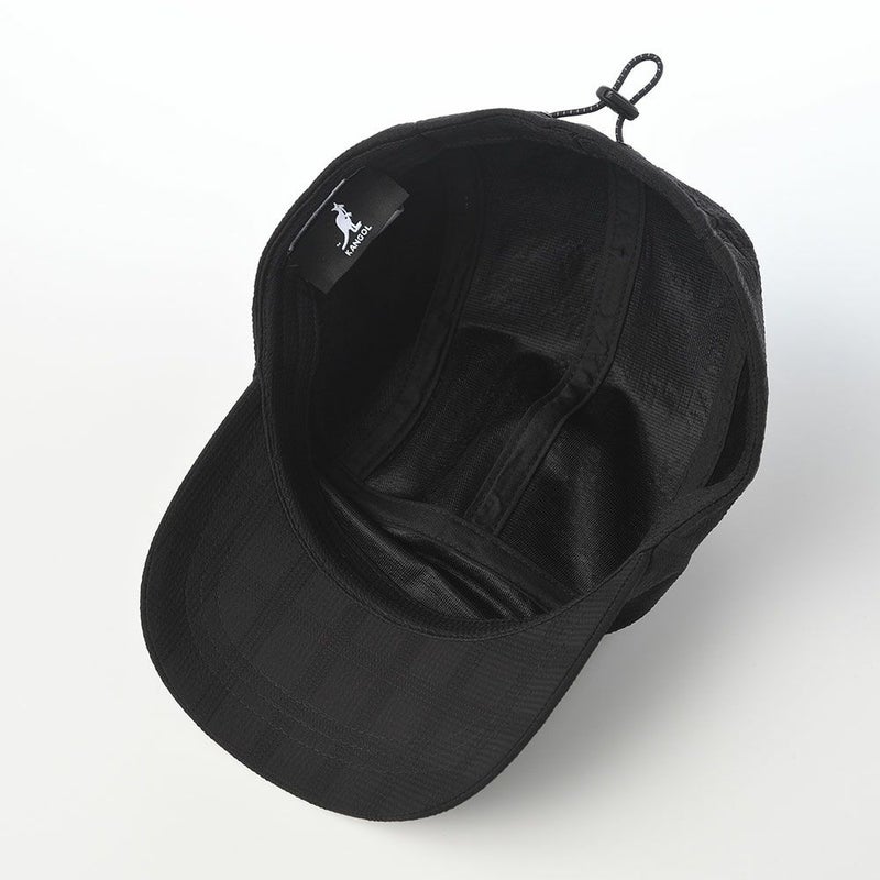 カンゴールのキャップ SEERSUCKER DRAPE 5-PANEL（シアサッカー ドレープ 5パネル） ブラック