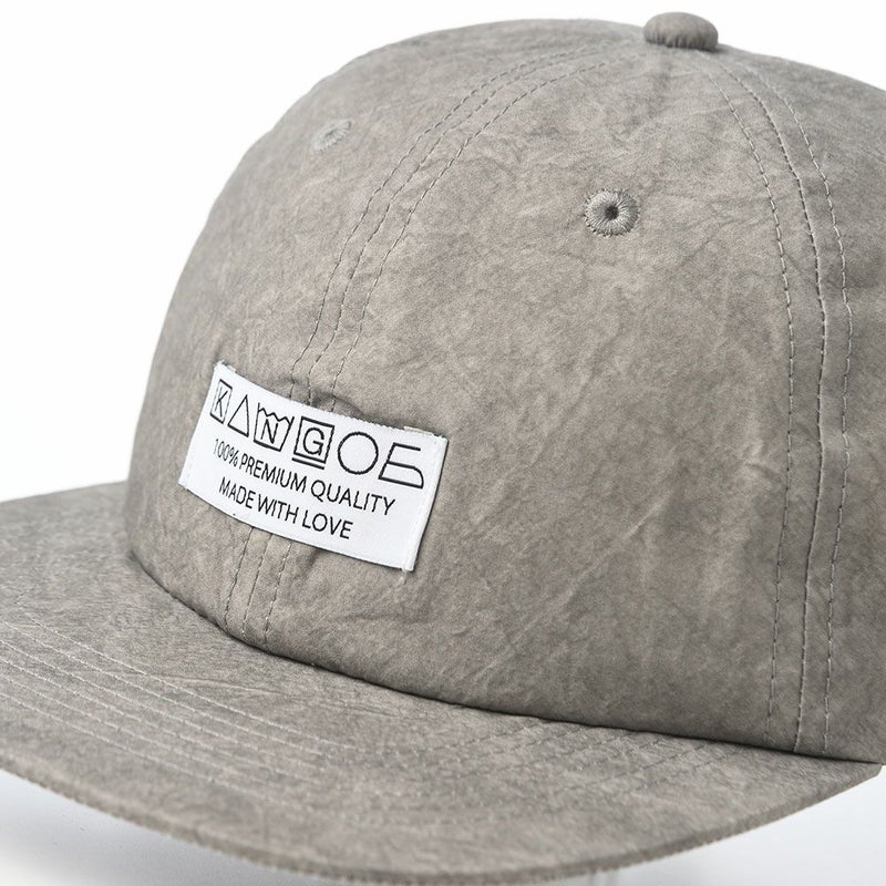 カンゴールのキャップ CARE LABEL BASEBALL CAP（ケアラベル ベースボールキャップ） グレー