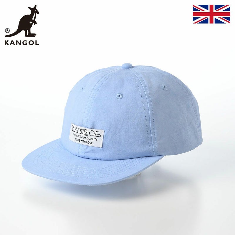 カンゴールのキャップ CARE LABEL BASEBALL CAP（ケアラベル ベースボールキャップ） ライトブルー