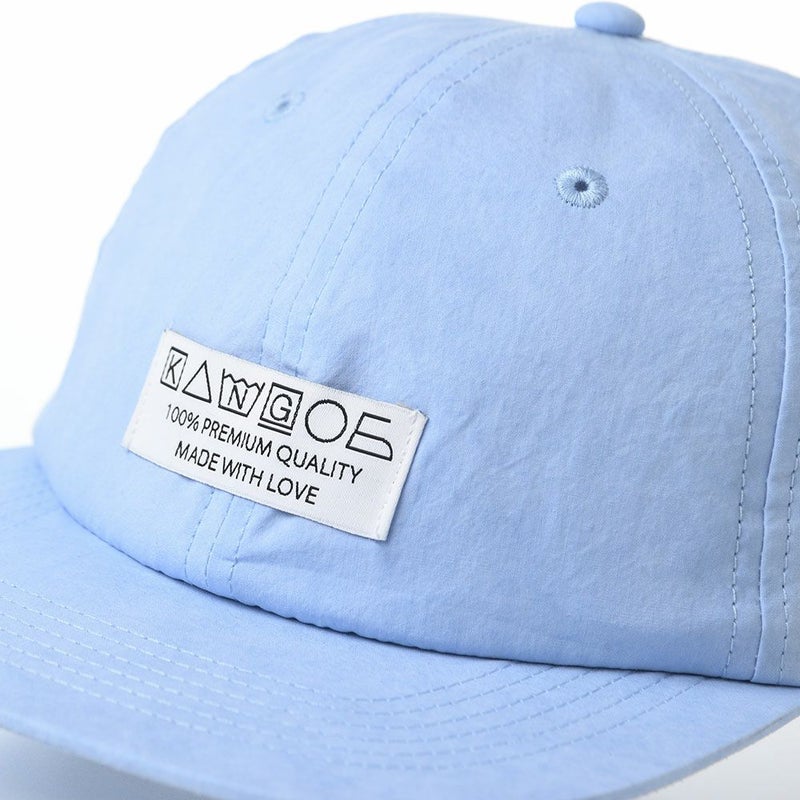 カンゴールのキャップ CARE LABEL BASEBALL CAP（ケアラベル ベースボールキャップ） ライトブルー