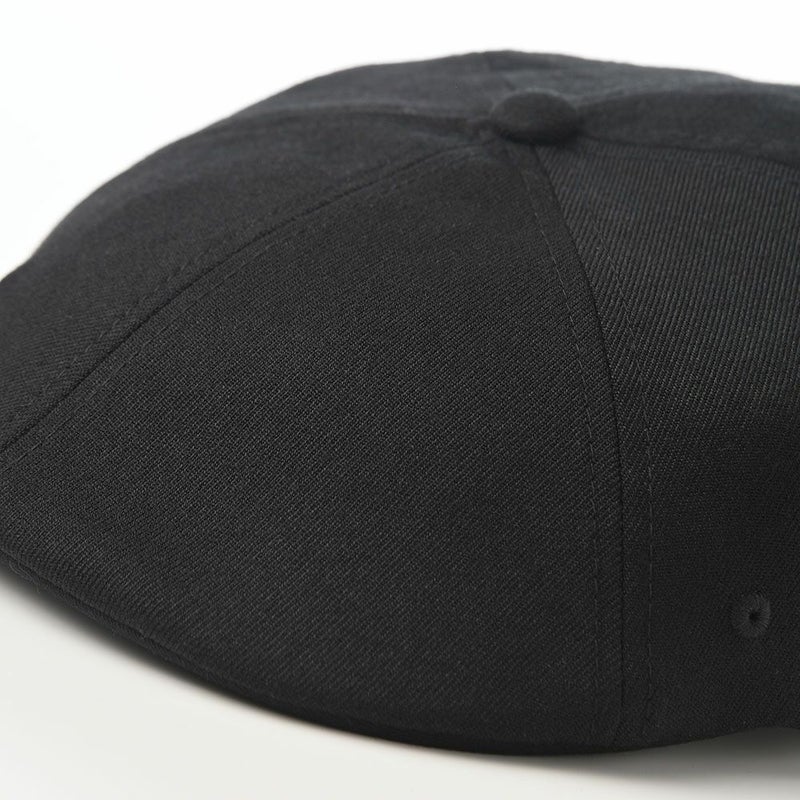 カンゴールのハンチング WOOL FLEXFIT 504（ウール フレックスフィット） ブラック