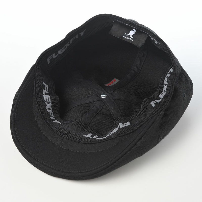 カンゴールのハンチング WOOL FLEXFIT 504（ウール フレックスフィット） ブラック