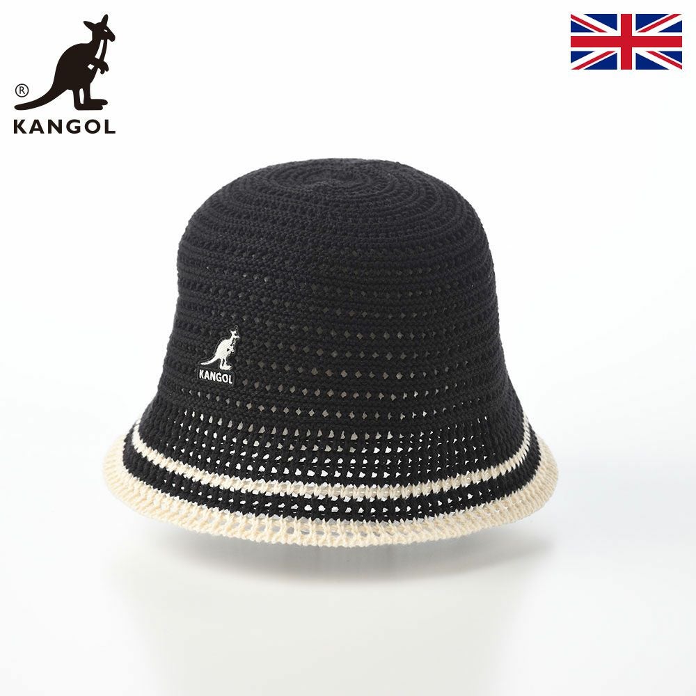 カンゴール バケットハット KNIT CROCHET（ニット クロシェ） ブラック