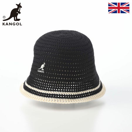 カンゴールのバケットハット KNIT CROCHET（ニット クロシェ） ブラック