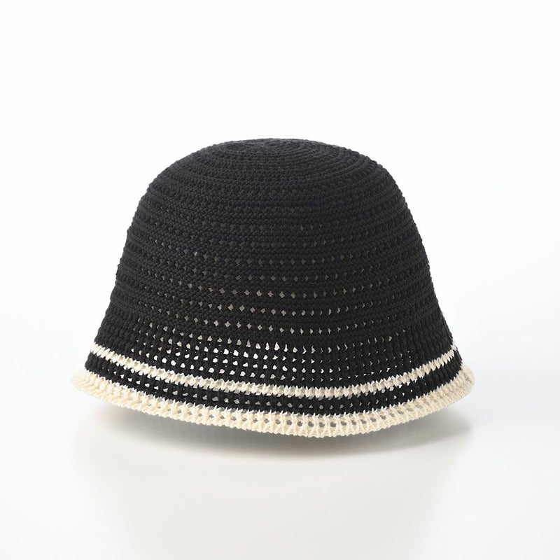 カンゴールのバケットハット KNIT CROCHET（ニット クロシェ） ブラック