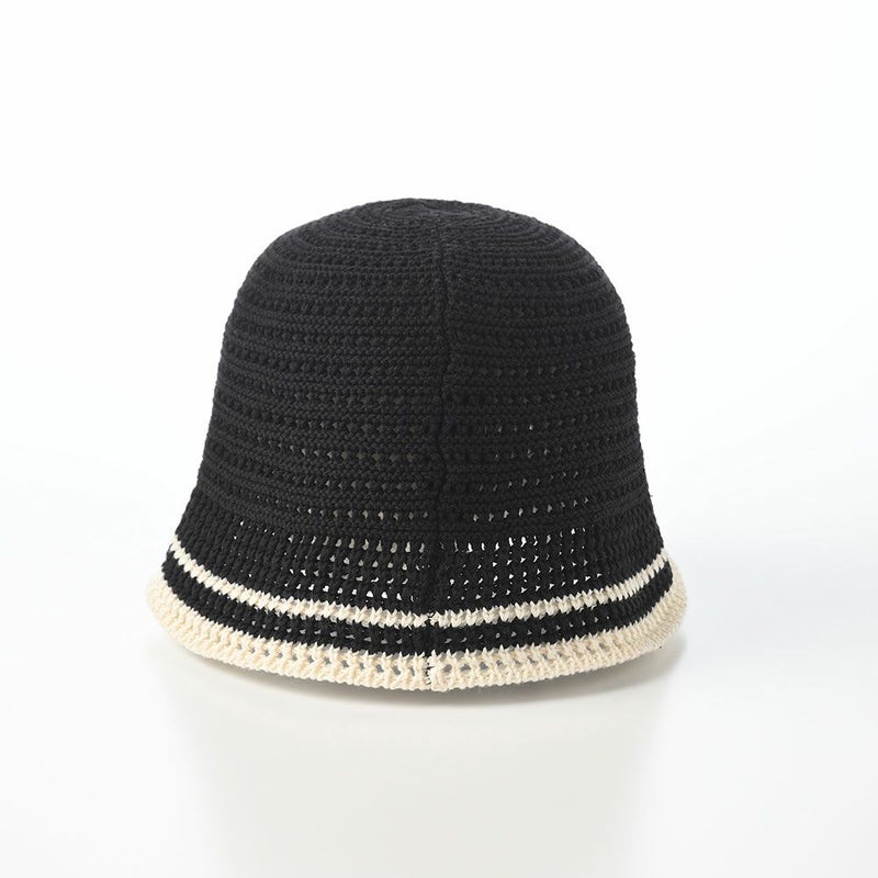 カンゴールのバケットハット KNIT CROCHET（ニット クロシェ） ブラック