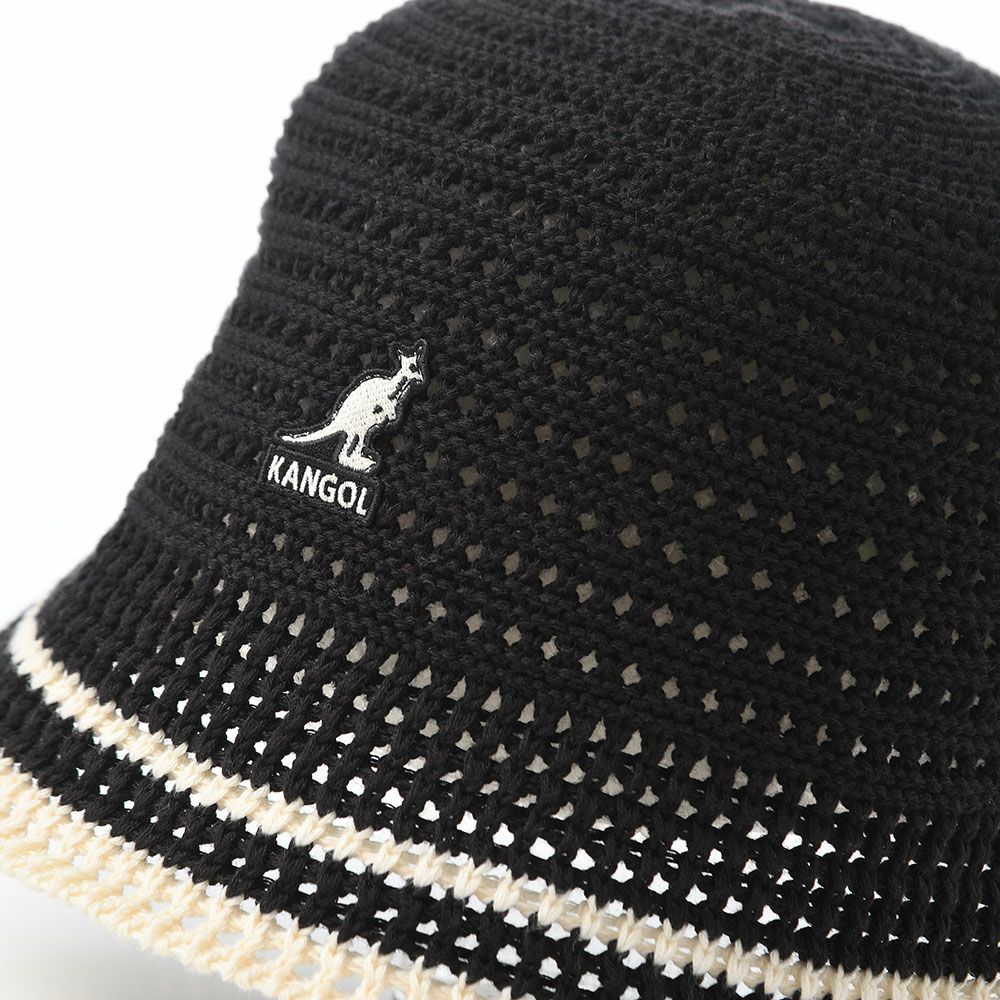カンゴール バケットハット KNIT CROCHET（ニット クロシェ） ブラック