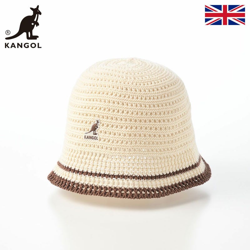 カンゴールのバケットハット KNIT CROCHET（ニット クロシェ） アイボリー